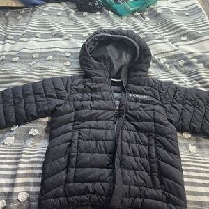 Columbia Black Quilted Hooded Jacket ,unisex.   XXS(4-5)